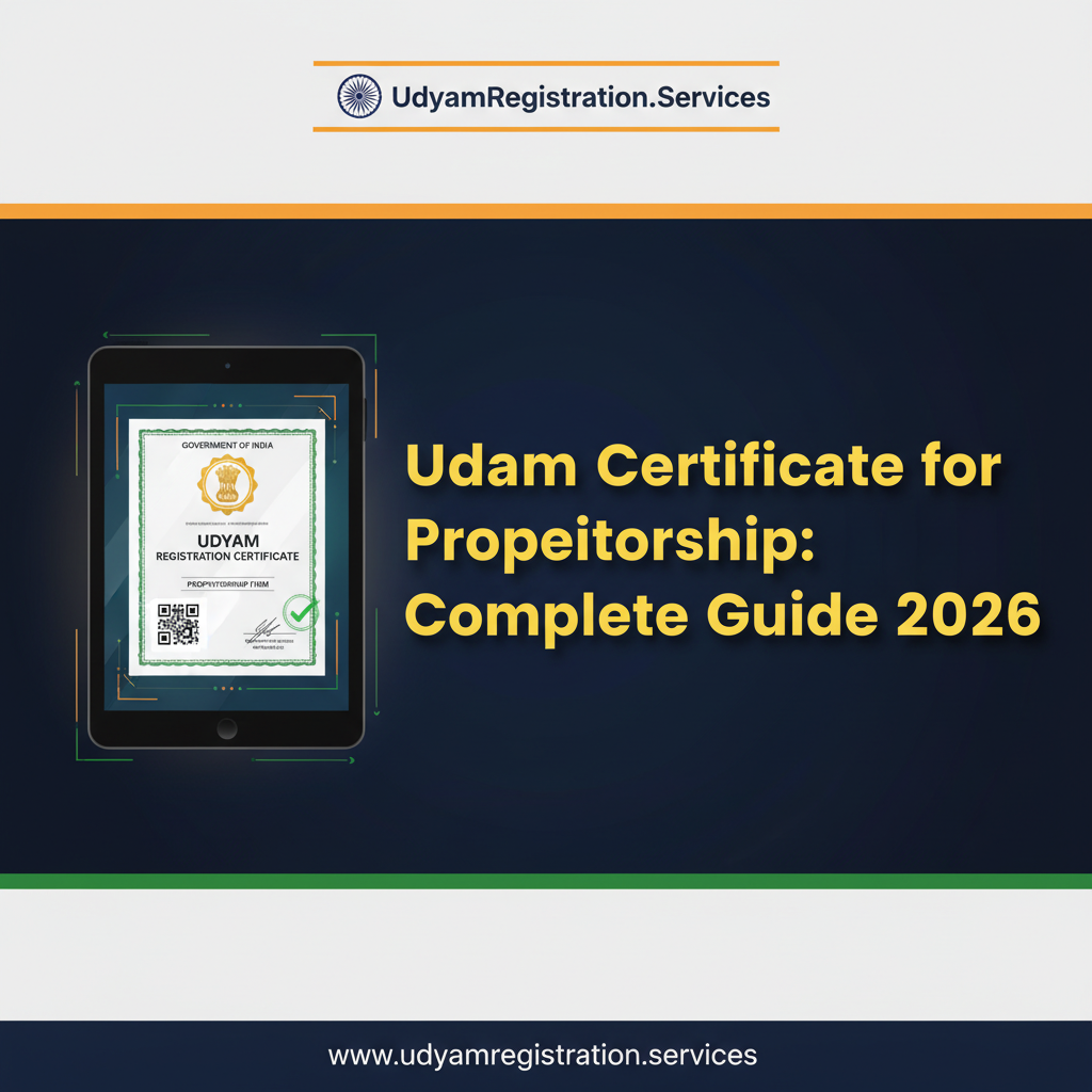 Udyam Certificate For Proprietorship: Complete Guide 2026