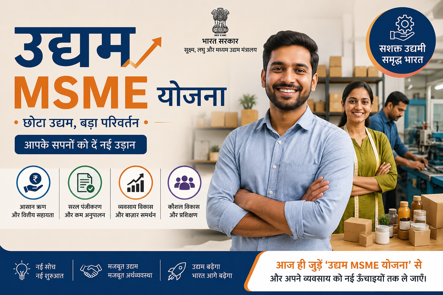 उद्यम MSME योजना | MSME रजिस्ट्रेशन लाभ | उद्यम पंजीकरण गाइड