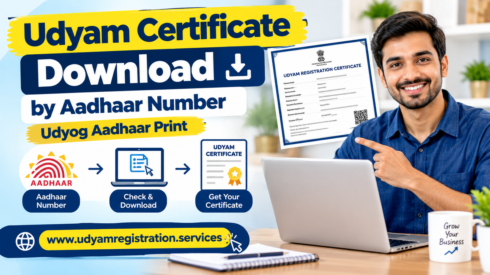 Udyam Certificate Download by Aadhaar Number: Udyog Aadhaar Print