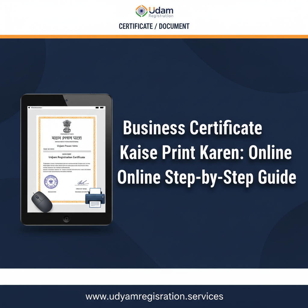 Business Certificate Kaise Print Karen: Online Step-by-Step Guide